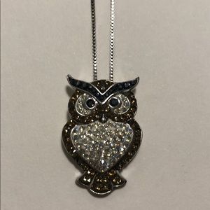 Owl Bird Delicate Crystal Necklace